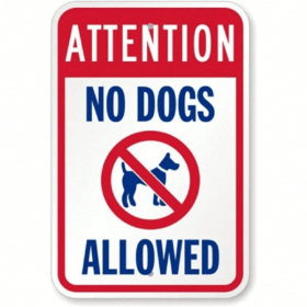 CIFbuy Dogs Not Allowed Sign Durable Metal Outdoor Sign TikTok temu pick-up service