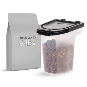 6.5 Lbs / 8 Qt WeatherPro Airtight Pet Food Storage Container/Treat Box for Dog Cat and Bird Food, Keep Fresh, Translucent Body, Easy Clean Up
