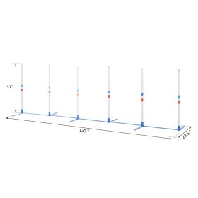 Dog Agility Equipment Dog Weave Pole Set Agility Starter Kit Pet Outdoor Exercise Training Set (Option: White)
